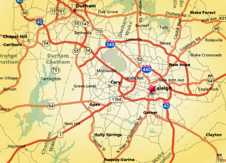 raleigh taxi map